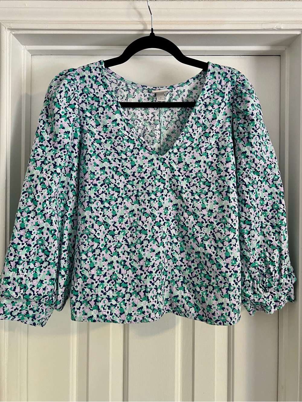 Blue & Purple Floral Blouse